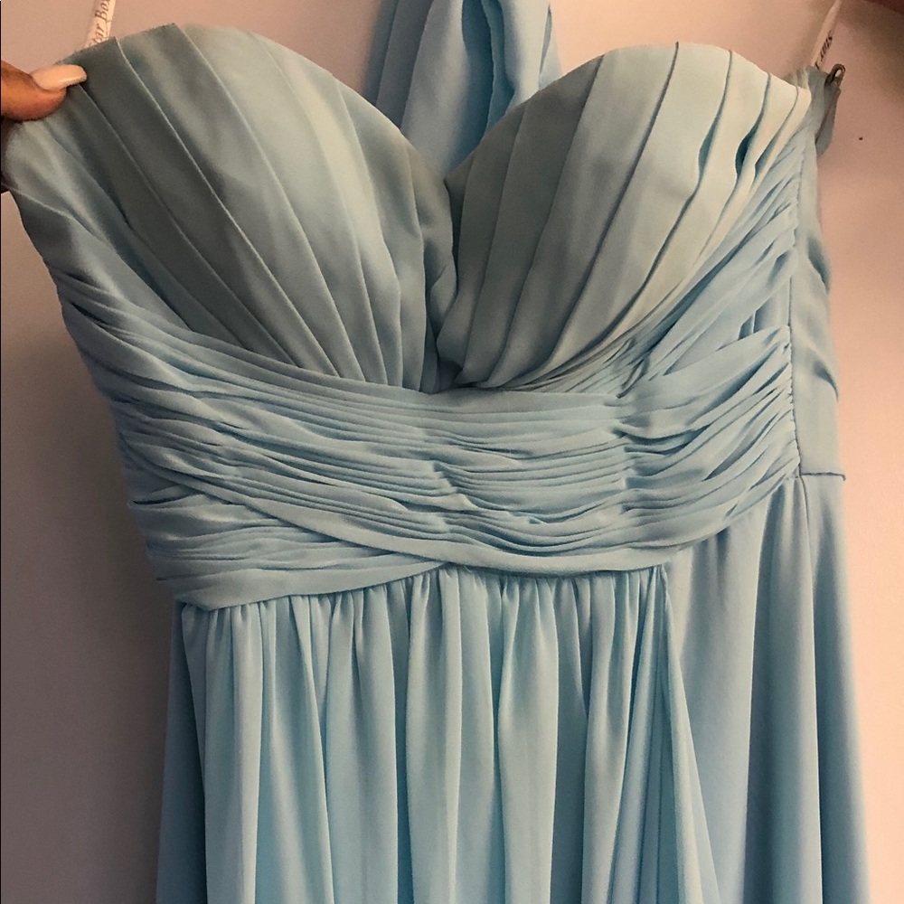 Long light blue dress